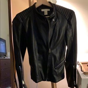 H&M vegan leather biker jacket